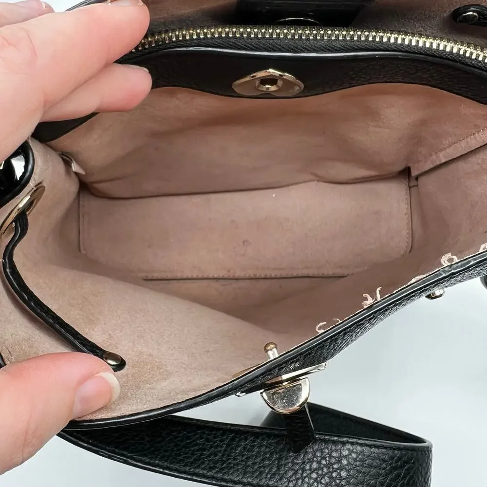 Kate Spade Black Marti Pebbled Leather Bucket Bag